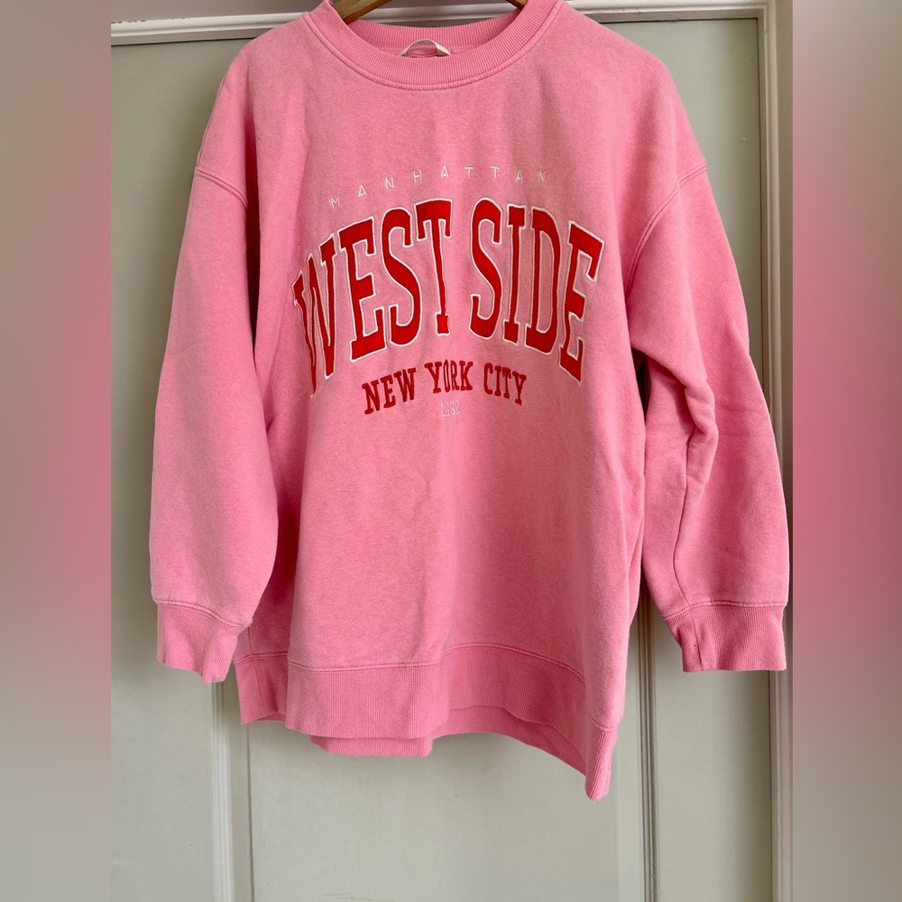 H&M Pink Casual Sweatshirt